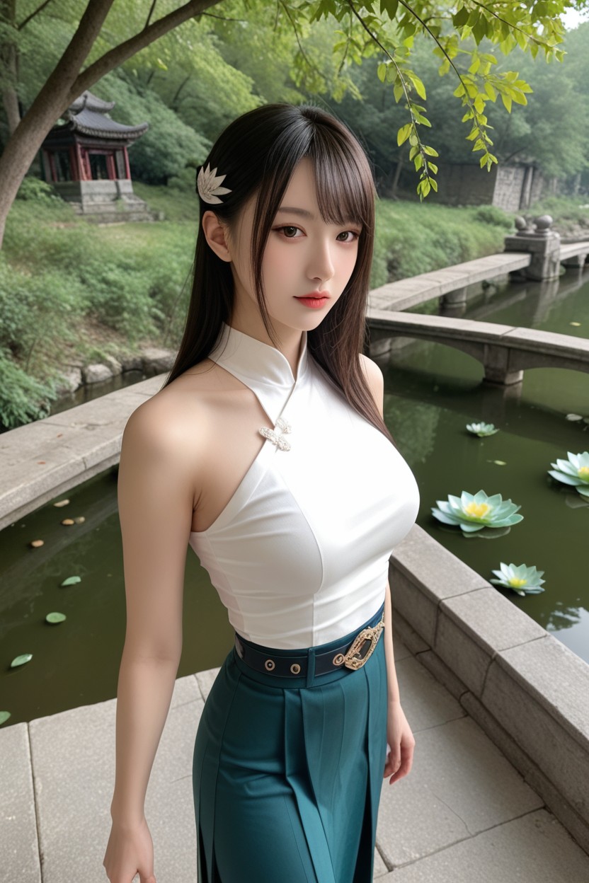 Stone Bridge In Background, Pov, 半身照 AI國產黃片