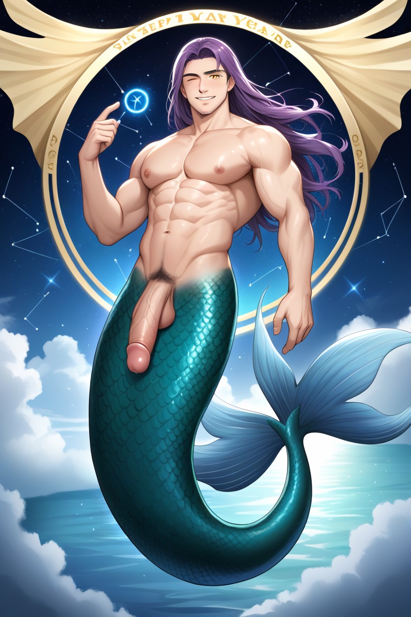 Barazoku, Yellow Eyes, Merman AI Gay Porn
