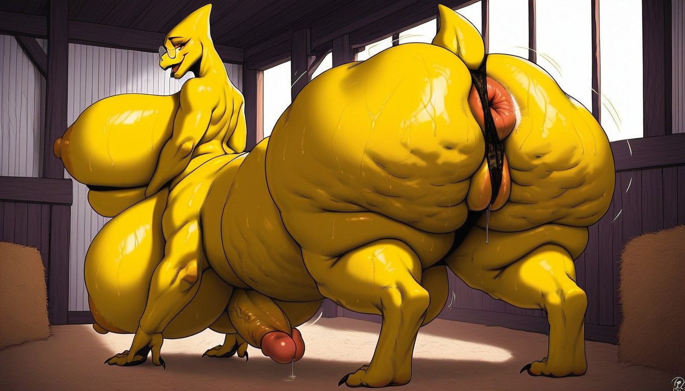 Alphys Undertale, Farm, Futanari Furry AI Porn