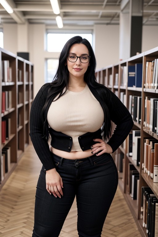 Black Hair, Dimorphic Face, Curvy Legs AI Porn
