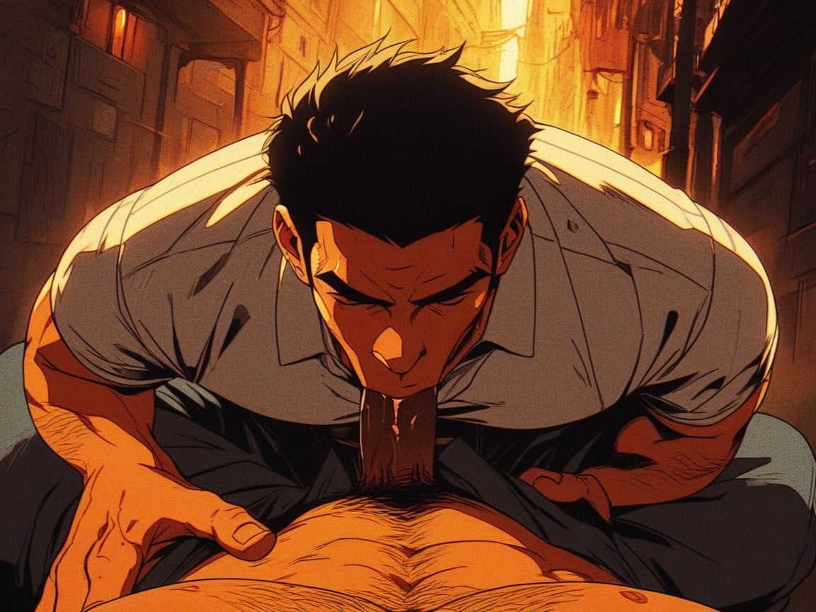 White Male Squatting In Front Of Black Male, 18+, Pov Blowjob AI Gay Porn