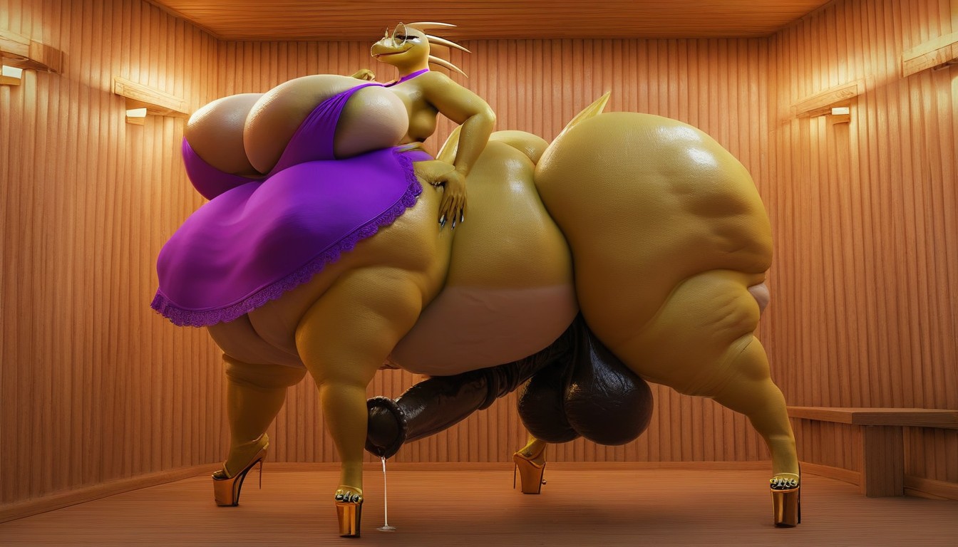 Puffy Pussy, Large Hips, Ssbbw Furry AI Porn