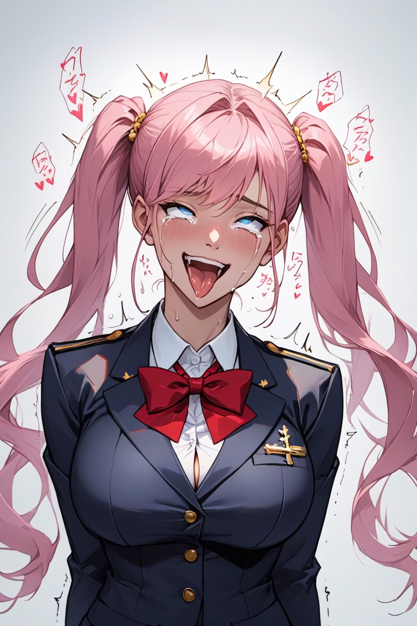 Pink Hair, Face, Curvy Figure Hentai AI Porn