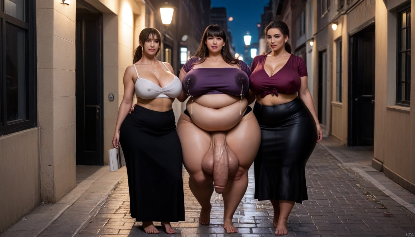 Soft Thick Thighs, Hyper Saggy Balls, Bangs Shemale AI Porn