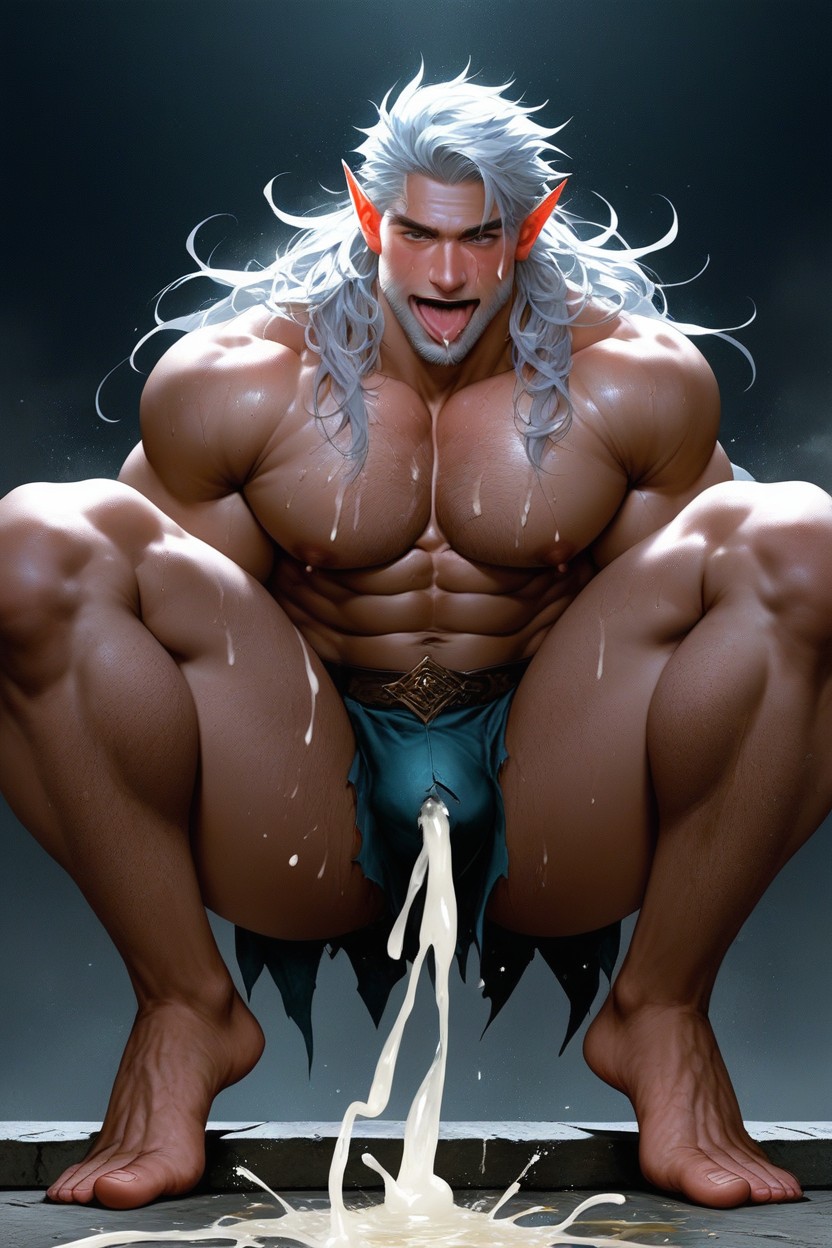 Nude, Cum On Face, Muscle Porno IA Gay