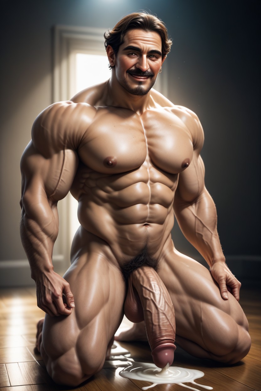 Thick Cock, Huge Arms, Erection Porno IA Gay