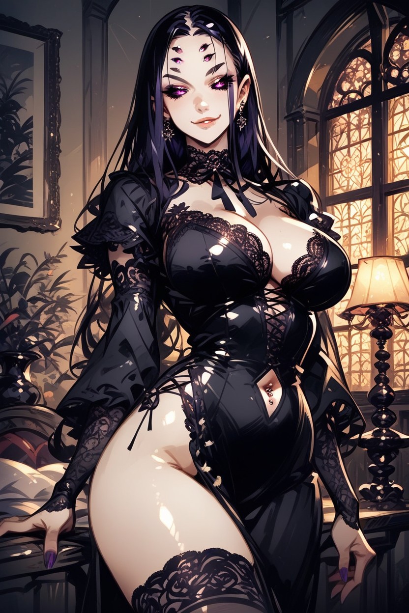 Purple Eyes, 18+, Indoors Hentai AI Porn