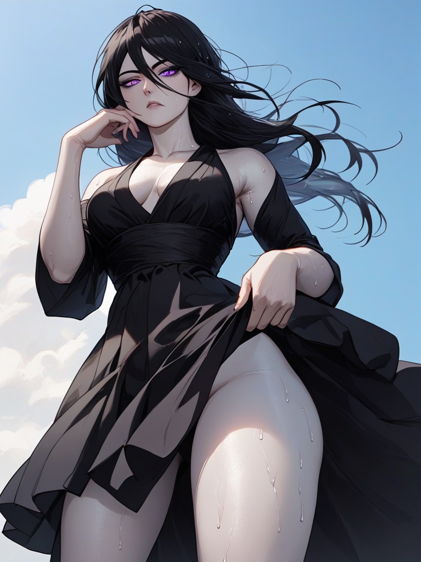 Lifted Skirt, Front View, Gorgeous Hentai AI Porn