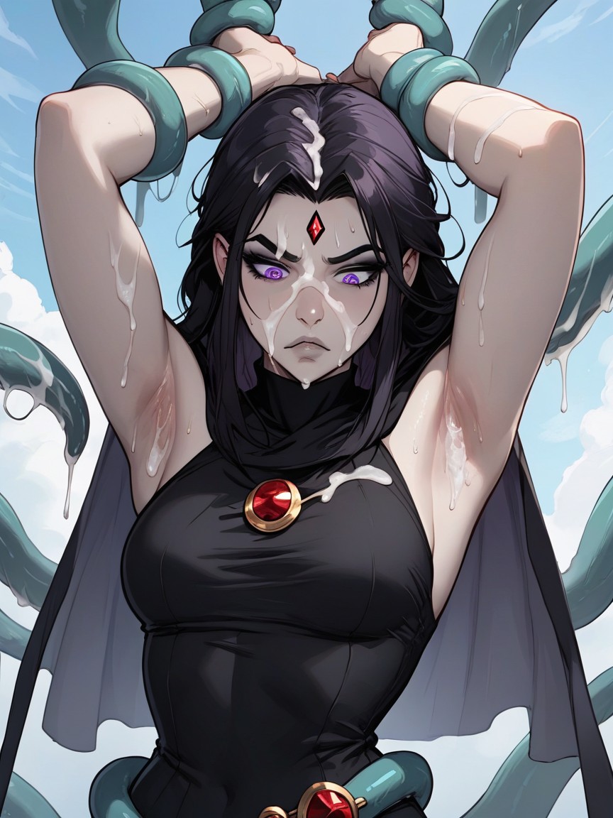 Pale Skin, Eyeshadow, Black Hair Hentai AI Porn