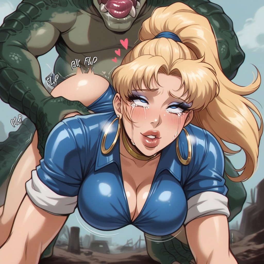 Blue Eyes, Pornstar, Ahegao AI Porn