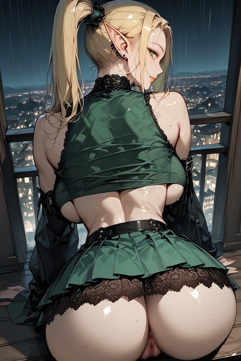 Looking At Viewer, Sitting, Wide Hips Hentai AI Porn