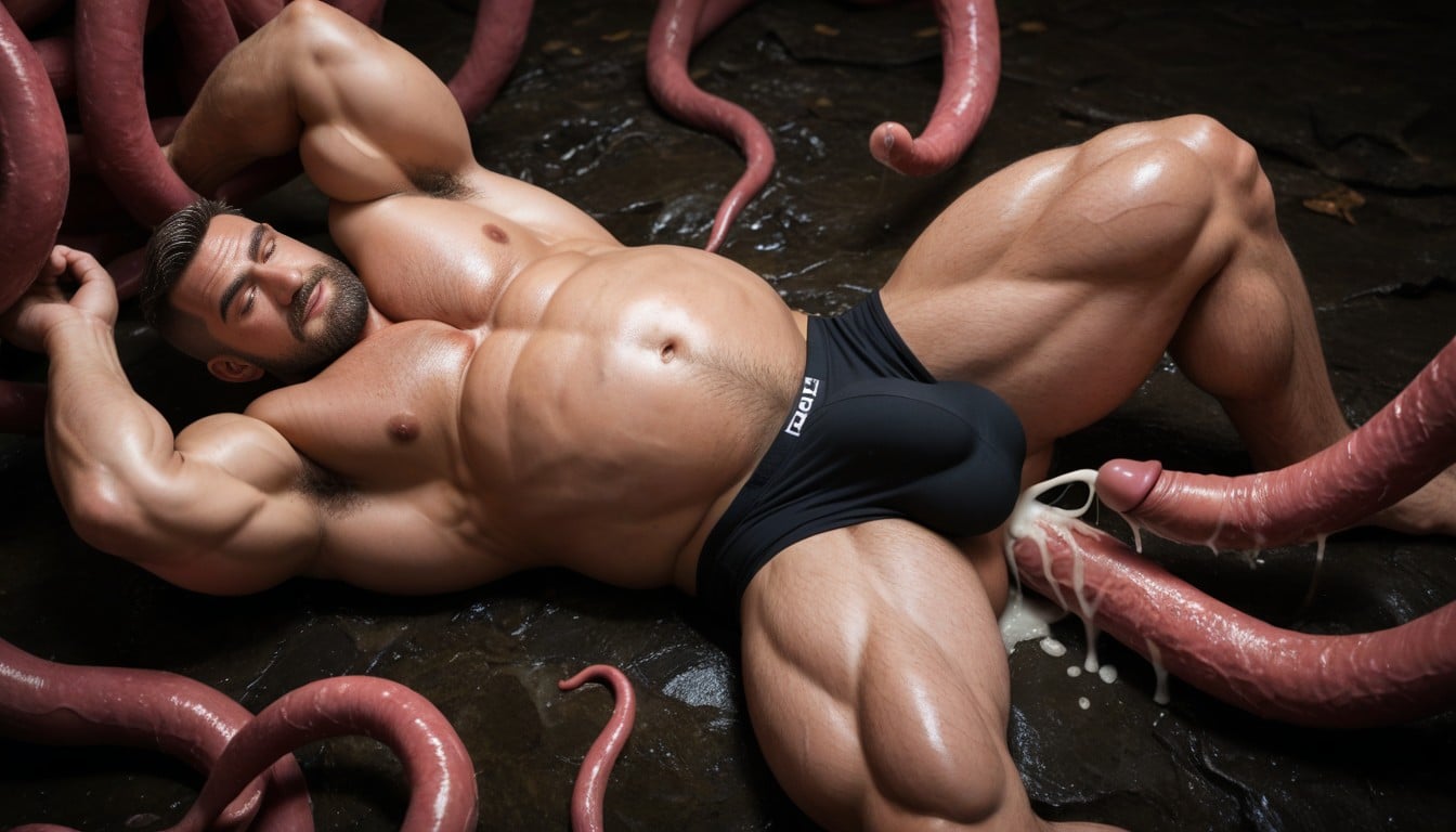 Muscular Abdomen Bulging, Hyper Huge Tentacle With Visible Vessels Fucking Hairy Muscle Man, Ovomorph Porno gay IA