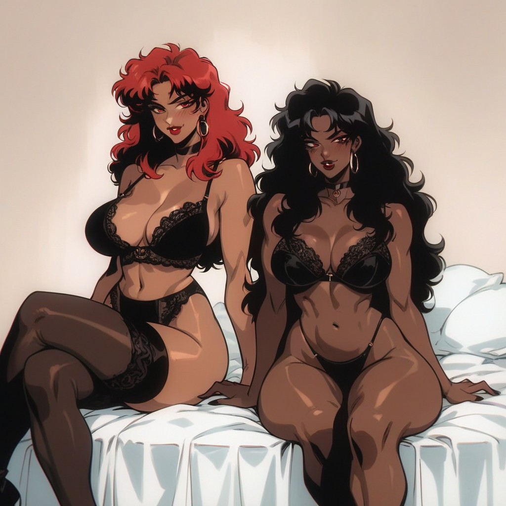 Long Hair, Wide Hips, Large Rounded Breast Hentai AI Porn