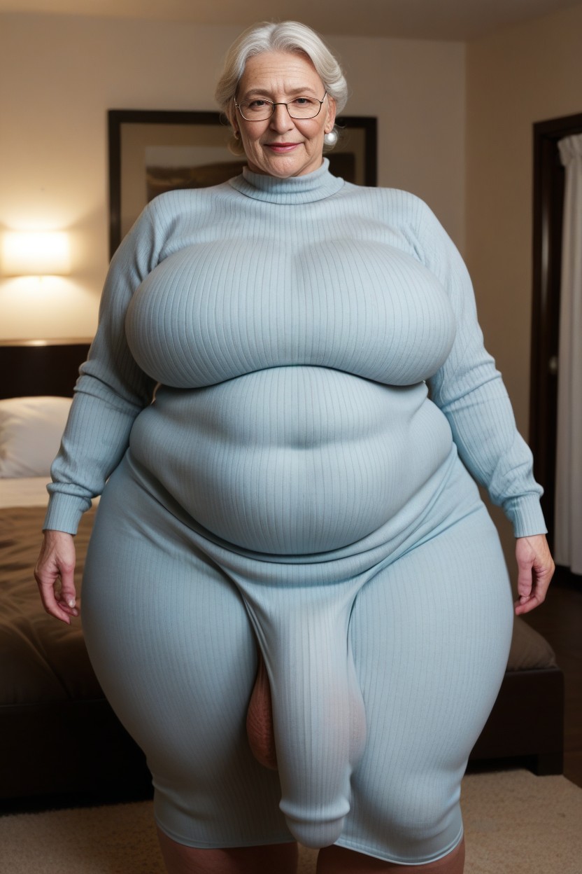 Ssbbw, Gigantic Penis, White Hair AI Porn