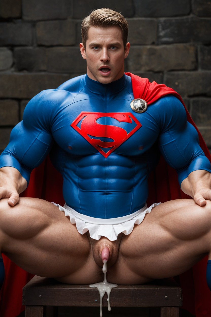 Muscular Man, Same Size, 25+ AI Gay Porn