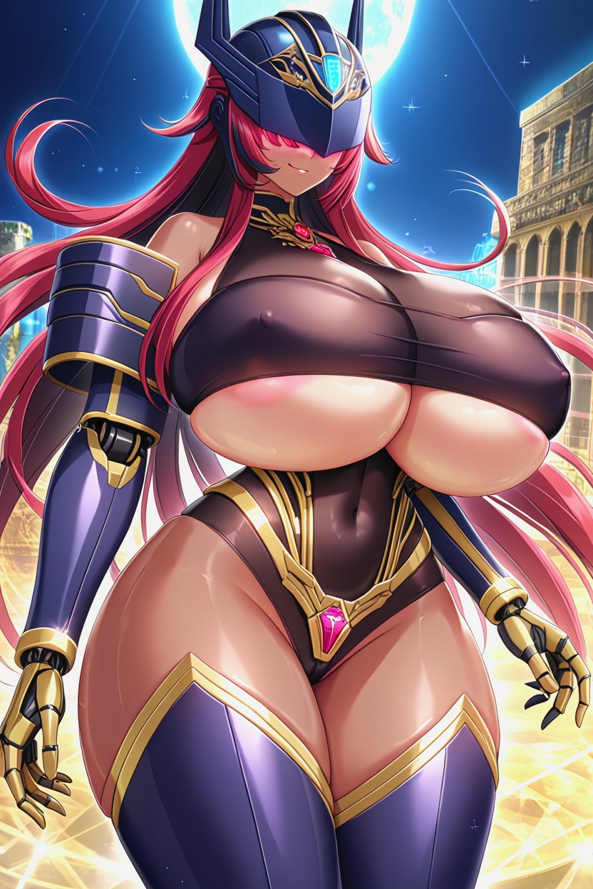 Dark Blue Cyborg Thighs, Big Ass, 25+ Hentai AI Porn