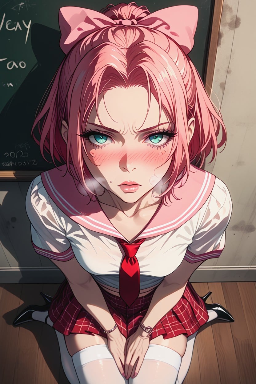 Looking At Viewer, Beautiful Faces, Haruno Sakura Hentai AI Porn