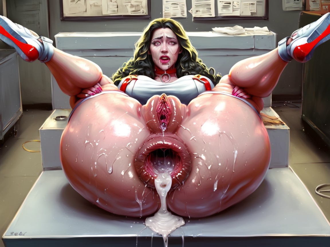Dripping Wet, Worried, Natural Breasts BBW AI Porn