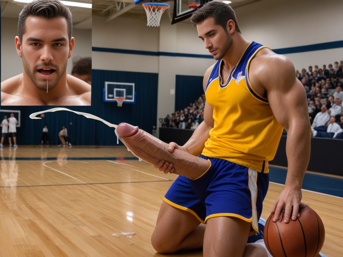 Gagging, Players Kneeling To Suck Cock And Eat Cum, Orgasme Porno IA Gay