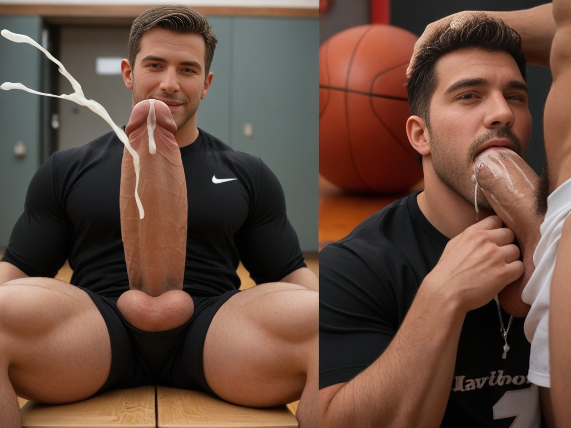Rough Sex, Extra Muscular, Sehr Kurze Haare KI Schwulenporno