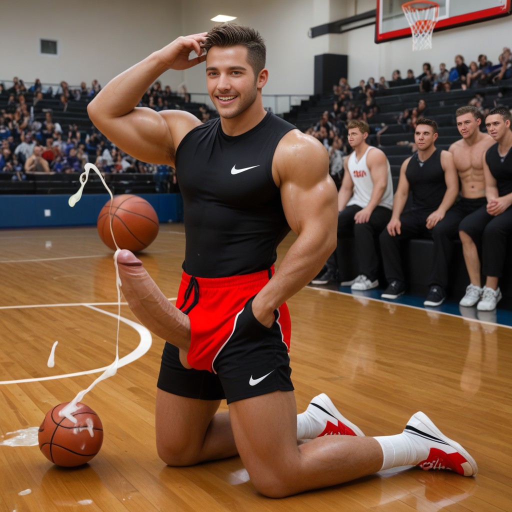 Cheveux Noirs, Gémissements, Red Nike Athletic Shoes Porno IA Gay