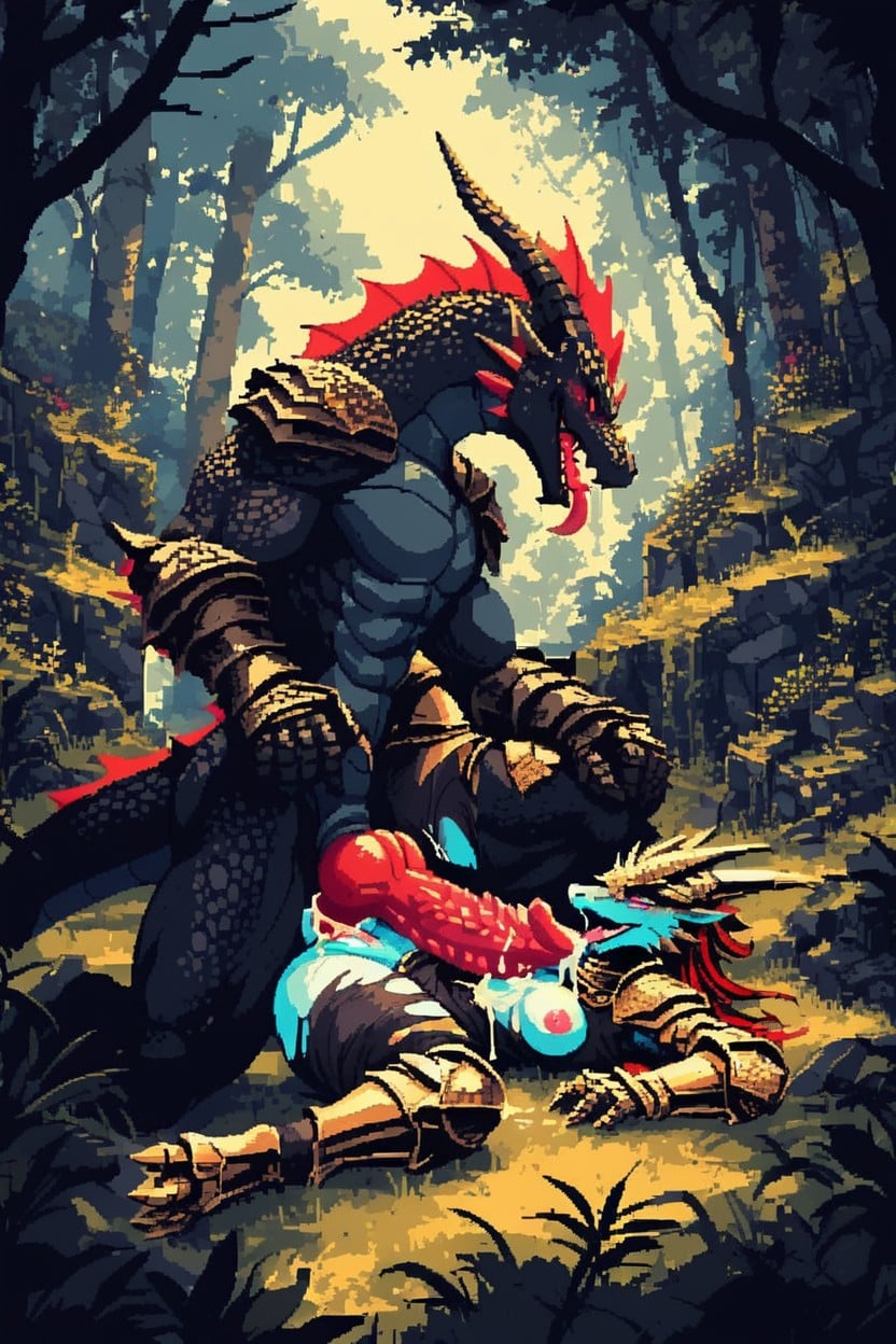Sacar La Lengua, Black Leg Armor, Duo Furry IA