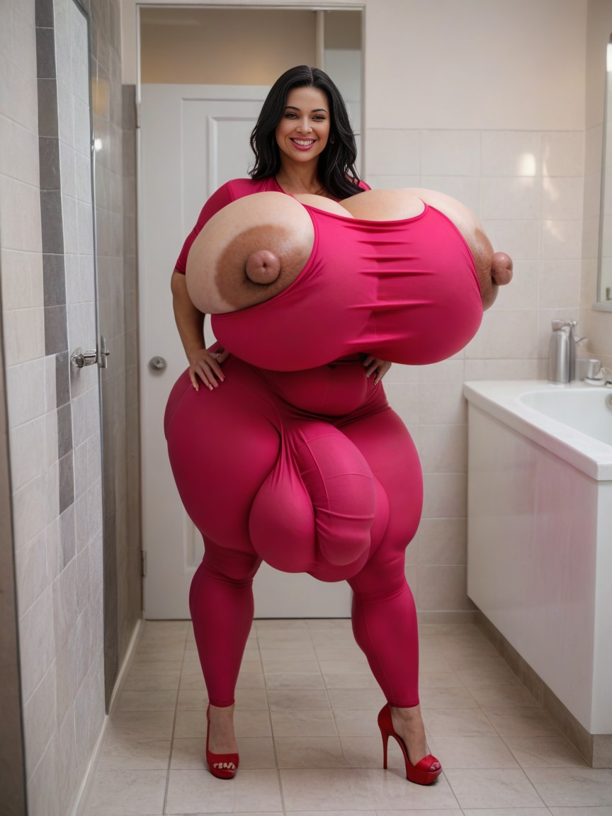 Bimbo, American, Extra Huge Boobs AI Porn