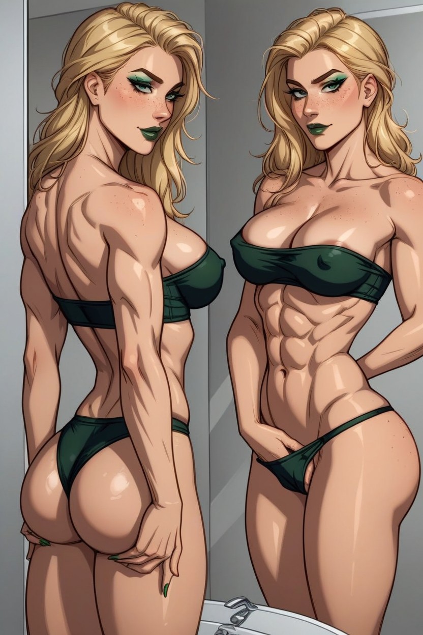 Multiple Views, Partial Side View, Aroused AI Porn