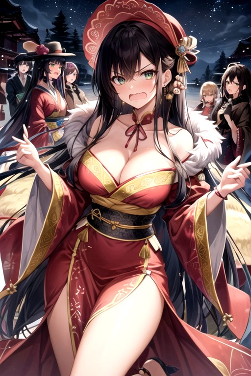 Golden Backle, Straight, Cleavage AI Porn