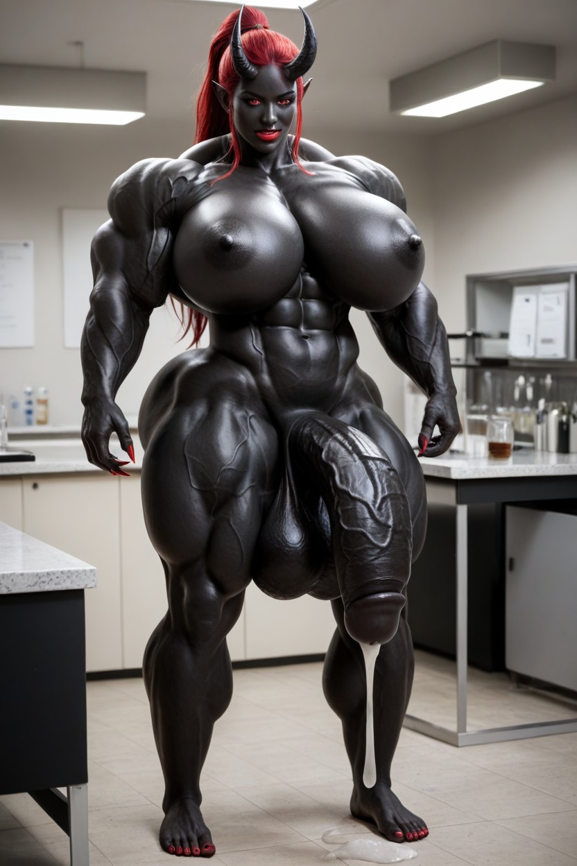 Cosplay, Laboratory, Solo Shemale AI Porn