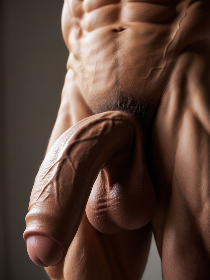 Huge Cock, Faceless Male, Realism AI Gay Porn