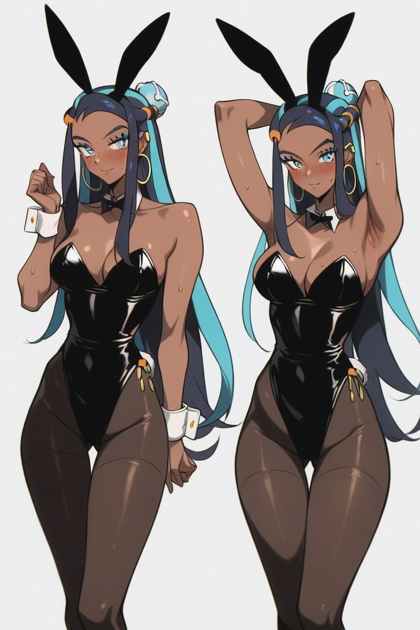 Medium Breasts, Waist Shot, Arms Up Hentai AI Porn