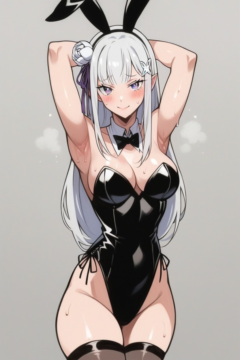 Arms Above Head, One Woman, Shy Hentai AI Porn