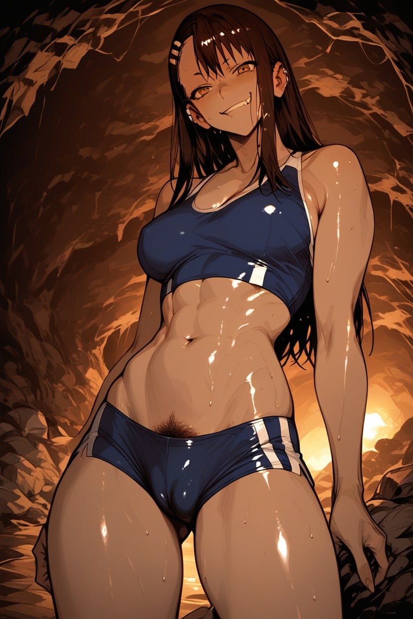 Blue Crop Top, Nagatoro, Fit Hentai AI Porn
