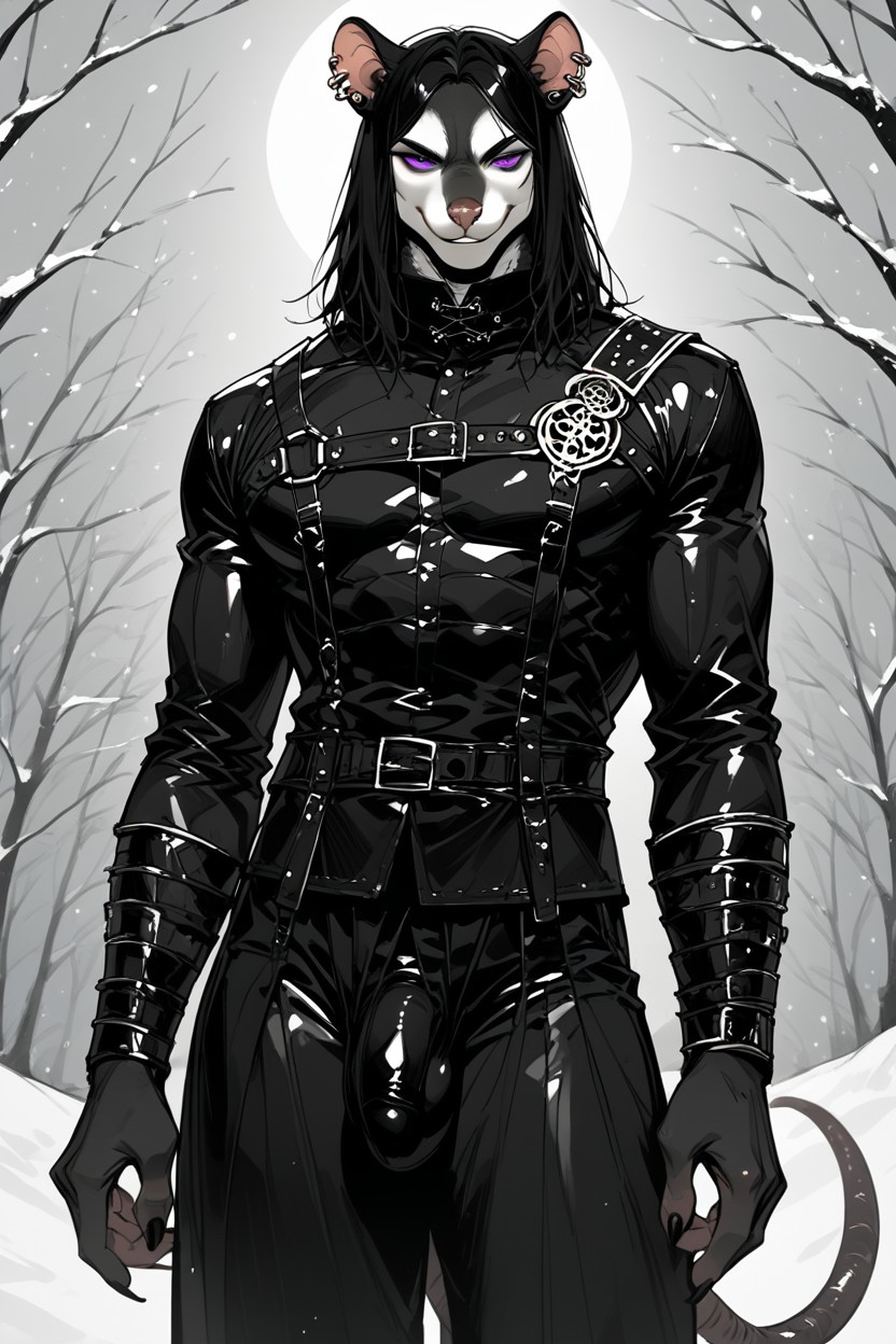 Gay, Smooth Black Hair, Viking Furry IA