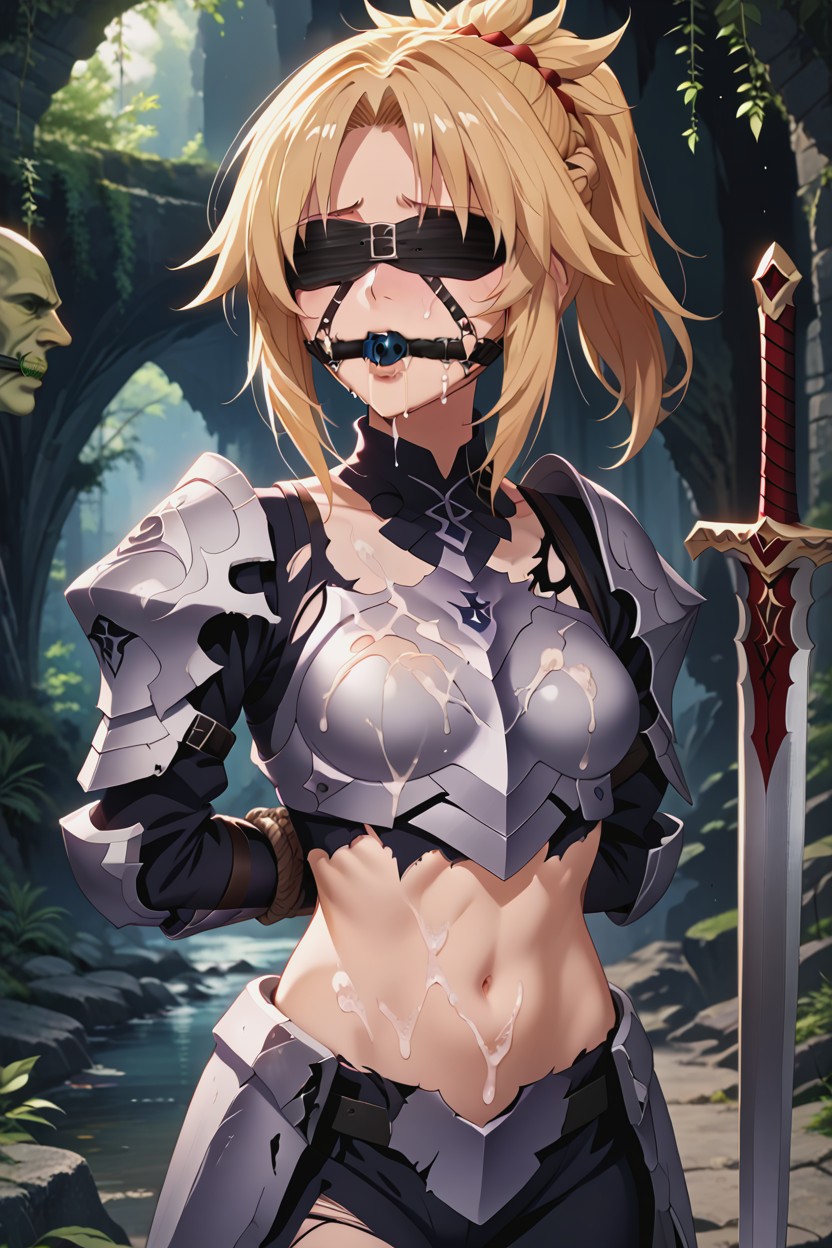 Arms Behind Back, No White Skin, Blindfold Hentai AI Porn