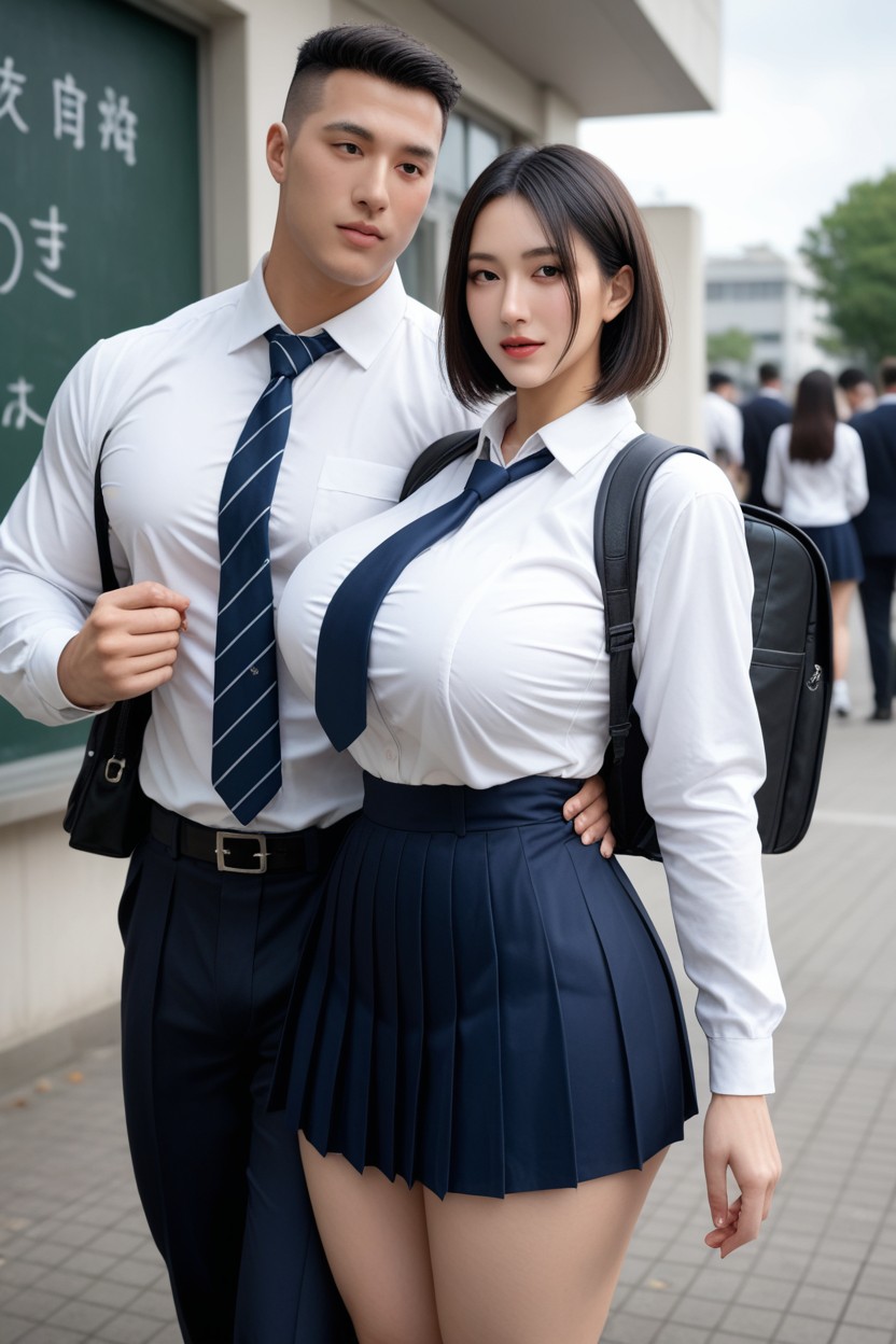 Muscle And Glamorous, 18+, Very Excited Asian AI Porn