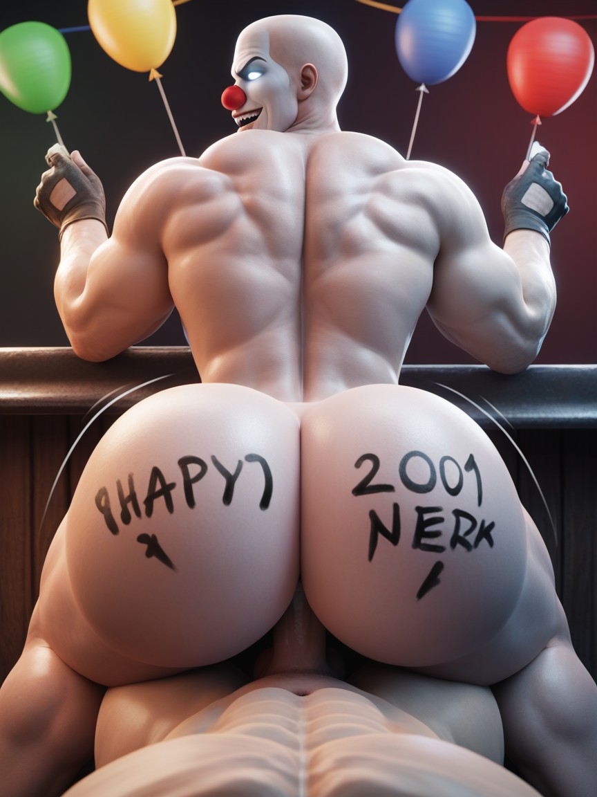 Clown, 18+, Expresión Arrogante Porno gay IA
