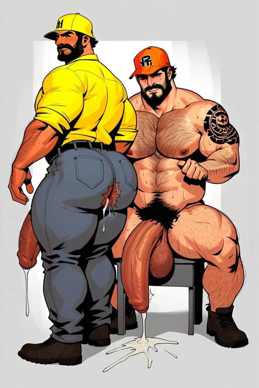 Tattoos, Full Body, Hairy Balls AI Gay Porn