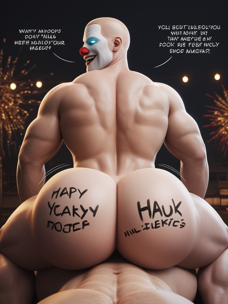 Musculosa, Bottom Laughing Maniacally At Top And Saying He Can Tell The Pleasure Is Killing Him, Vista Trasera Porno gay IA
