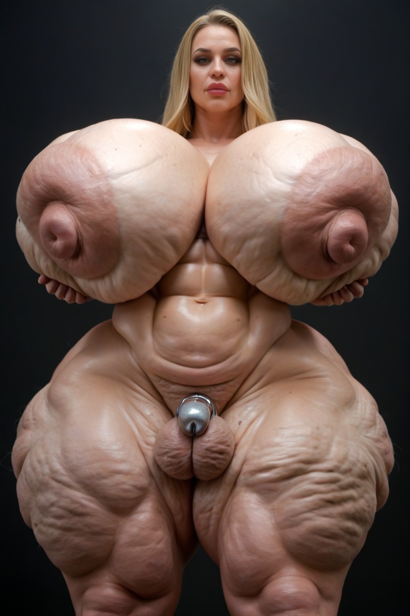 Blonde, Veiny Breasts, Thunder Thighs AI Porn