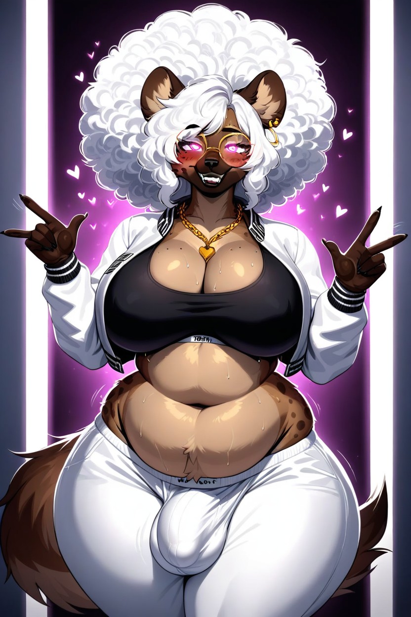 Big Black Lips, Chubby, Black Sweatpants Furry IA
