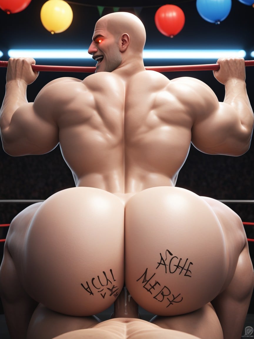 His Jelly Juicers, Bald, Vue Arrière Porno IA Gay