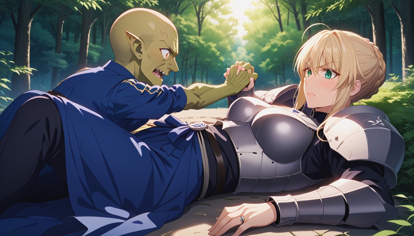 Beautiful Face, Front View, Grey Armor Hentai AI Porn