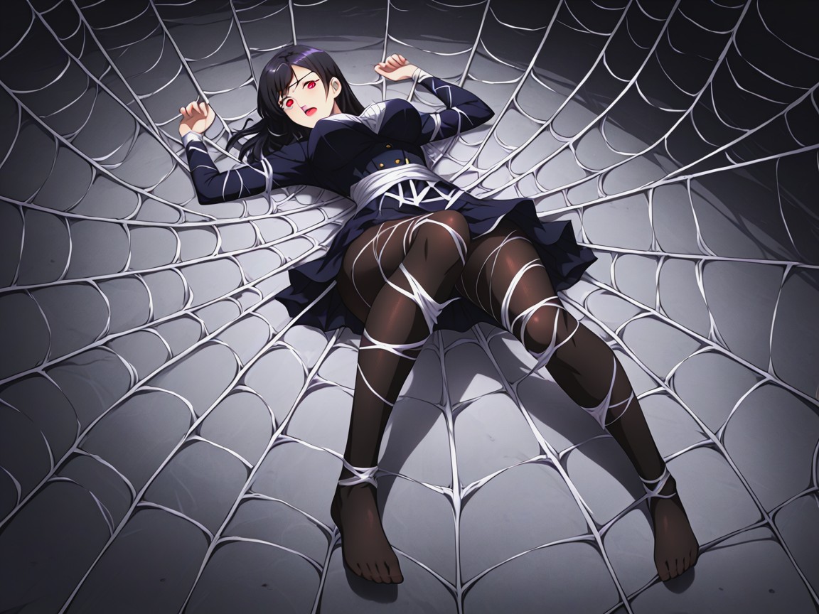 Webs Around Chest, Webs Everywhere, Webs Around Wrists Hentai AI Porn