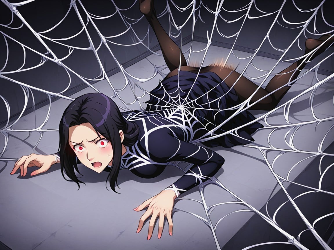 Webs Around Thighs, Full Body, Top Down View Hentai AI Porn