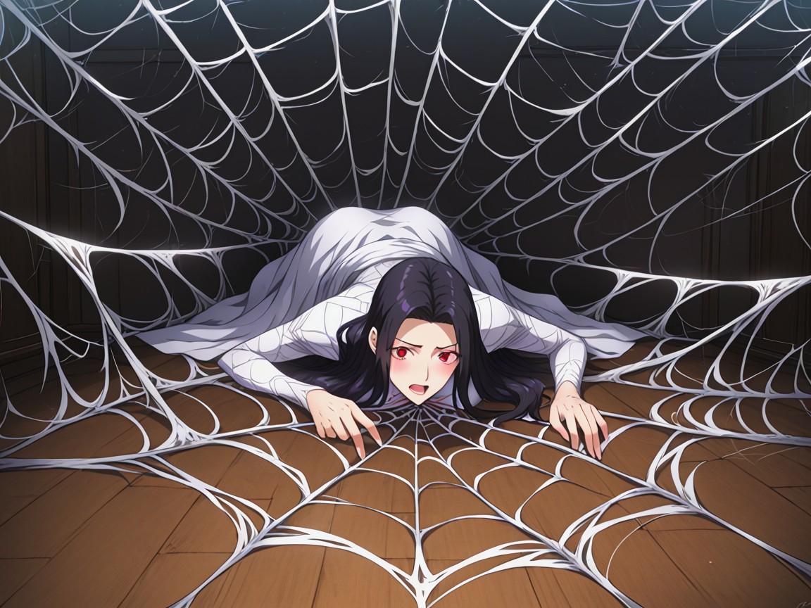 Within Spider Web, Shocked, Trapped In Spider Web Hentai AI Porn