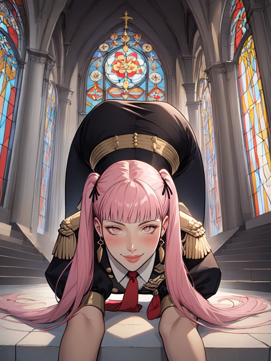Full Lips, Church, Many People Around Hentai AI Porn