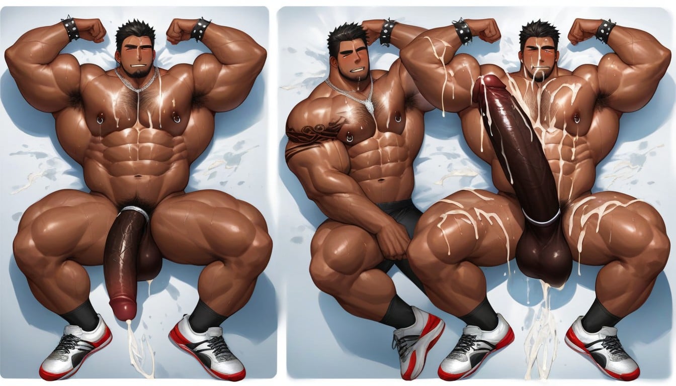 Dark Tan Skin, Cumshot, Full Body View Porno IA Gay
