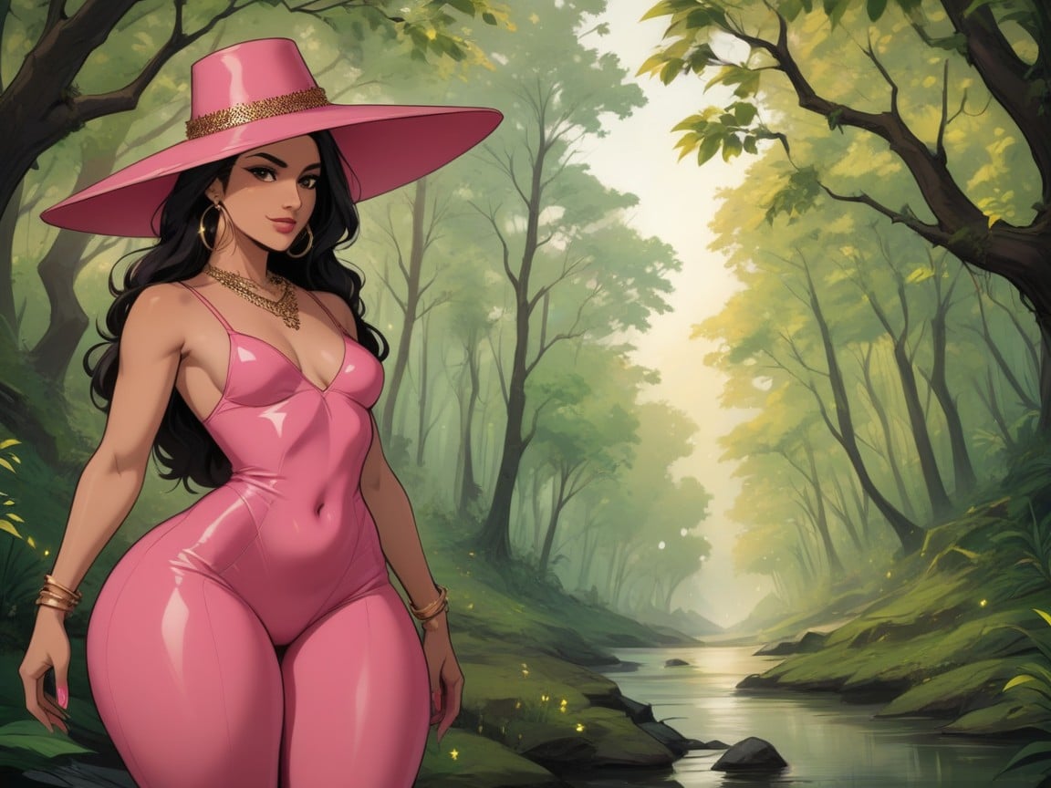 Extremely Large Ass, Cajun, Low Torso Height Latina AI Porn